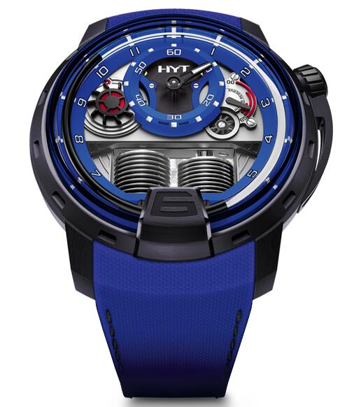 Review Replica HYT H1 colorblock-blue 148-TT-80-NF-FB watch